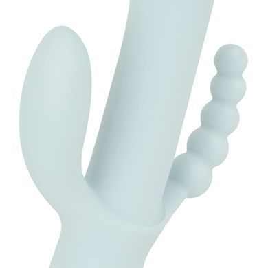 Потрійний вібратор Good Vibes Only &ndash; SAGE Triple Stimulation Vibe Soft Silicone &ndash; Blue, манливий рух SX3074 фото