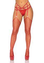 Пояс для чулок Leg Avenue Rhinestone garterbelt Red One Size SO9143 фото