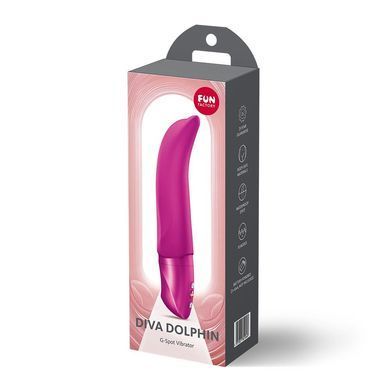 Вібратор для точки G Fun Factory Diva Dolphin Magenta, 10 режимів роботи, на батарейках SX3295 фото