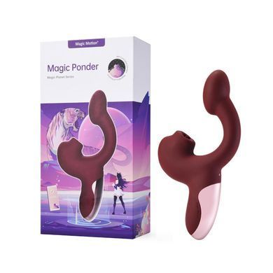 Смарт-вибратор Magic Motion Ponder Red, двойная стимуляция, виброяйцо+язычок для клитора SX3230 фото