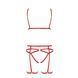 Комплект белья MAGALI SET OpenBra red S/M - Passion Exclusive: стрэпы: лиф, трусики и пояс PS23802 фото 5