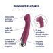 Вібратор з ротацією Satisfyer Spinning G-Spot 1 Red, плоский майданчик для стимуляції точки G SX0555 фото 6