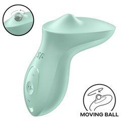 Вибратор для клитора с жемчужной стимуляцией Satisfyer Exciterrr Mint, 2 независимых мотора SX1217 фото