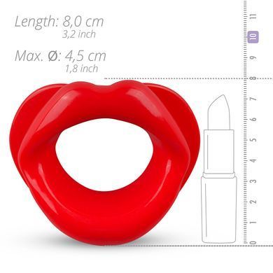Силіконова капа-розширювач для рота у формі губ / капа-губи XOXO Blow Me A Kiss Mouth Gag - Red SO5126 фото