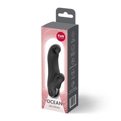 Вибратор-кролик Fun Factory OCEAN Black, для клитора и точки G, 6 режимов, на батарейках SX3712 фото