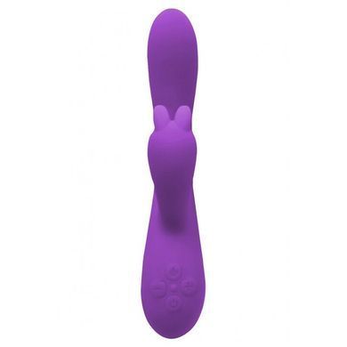 Вібратор-кролик Wooomy Gili-Gili Vibrator with Heat Purple, відросток з вушками, підігрів до 40&deg;С SO7412 фото