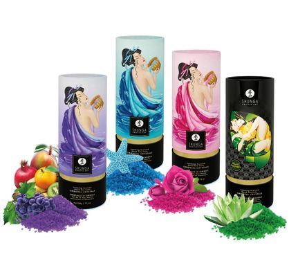 Пенящаяся соль для ванны Shunga Dead Sea salt Oriental Crystals &mdash; Exotic Fruits (500 г), соль Мертво SO6895 фото