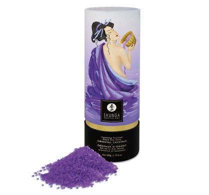 Пенящаяся соль для ванны Shunga Dead Sea salt Oriental Crystals &mdash; Exotic Fruits (500 г), соль Мертво SO6895 фото