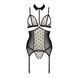 Корсет с открытой грудью Passion DOMINICA CORSET XXL/XXXL beige, пажи для чулок, стринги SO8432 фото 3