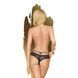 Трусики-бразилиана Penthouse Mermaid Fantasy L/XL Black, кружево, низкая посадка, ремешки, бантики SO6482 фото 2
