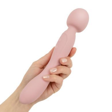 Двусторонний массажер-вибратор Good Vibes Only &ndash; SIMI Double-Sided Wand Vibrator Soft Silicone &ndash; Pink SX3076 фото