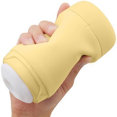 Мастурбатор TENGA PUFFY Custard Yellow, ультрам&rsquo;який матеріал, багаторазовий, наскрізний SX1328 фото