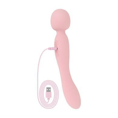 Двусторонний массажер-вибратор Good Vibes Only &ndash; SIMI Double-Sided Wand Vibrator Soft Silicone &ndash; Pink SX3076 фото