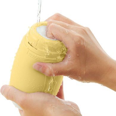 Мастурбатор TENGA PUFFY Custard Yellow, ультрам&rsquo;який матеріал, багаторазовий, наскрізний SX1328 фото