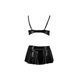 Комплект білизни під латекс Passion DEBY SET L/XL, black, ліф, міні-спідничка, стрінги PS25701 фото 4