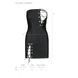 Мини-платье из экокожи CELINE CHEMISE black S/M &mdash; Passion: шнуровка, трусики в комплекте SO6407 фото 7