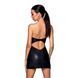 Мини-платье из экокожи CELINE CHEMISE black S/M &mdash; Passion: шнуровка, трусики в комплекте SO6407 фото 2