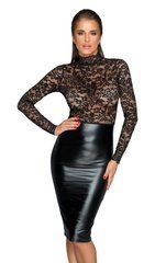 Платье с кружевным топом Noir Handmade F228 Midi dress with soft lace top, 3XL, мокрый эффект SX0096 фото
