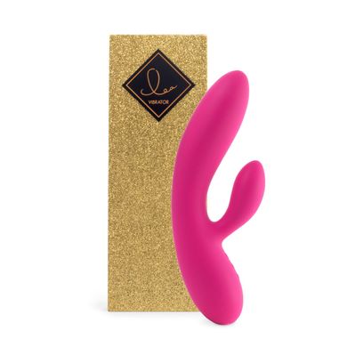 Гибкий вибратор кролик с двумя моторами FeelzToys Lea Rabbit Vibrator Rubine Red SO4432 фото