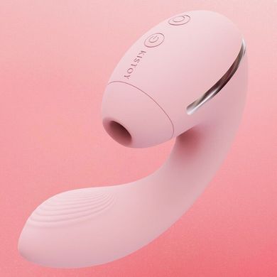 Вакуумный вибратор KISTOY Tina Mini Pink, вагинально-клиторальный SO4954 фото
