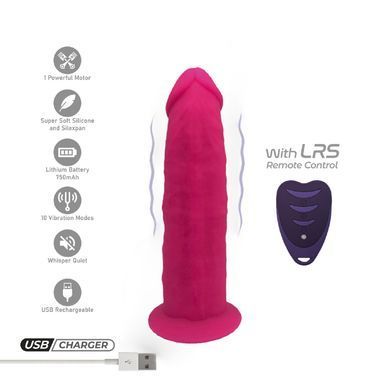 Фаллоимитатор с вибрацией SilexD Henry Vibro Pink (MODEL 2 size 7in) + LRS, диаметр 4,4 см SX3130 фото