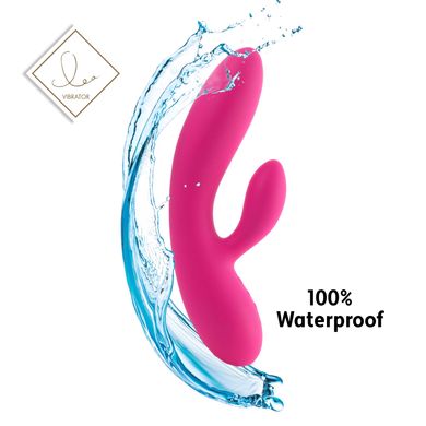 Гнучкий вібратор кролик з двома моторами FeelzToys Lea Rabbit Vibrator Rubine Red SO4432 фото