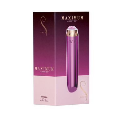 Віброкуля Swan Maximum + Comfy Cuff Pink, суперпотужна, різна інтенсивність, силіконова манжета SO8904 фото