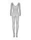 Сітчастий бодістокінг із довгим рукавом Obsessive Bodystocking N109 black S/M/L, чорний, комбінезон, SO7253 фото 4