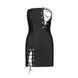 Мини-платье из экокожи CELINE CHEMISE black XXL/XXXL &mdash; Passion: шнуровка, трусики в комплекте SO6408 фото 5