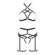 Комплект белья MORGAN SET OpenBra black L/XL - Passion Exclusive: стрэпы: трусики, лиф, пояс PS23901 фото 5
