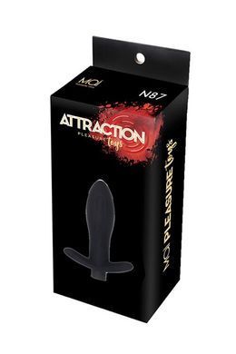 Анальна пробка з вібрацією MAI Attraction Toys №87 Black перезаряджаєма, длина 11см, диаметр 3,5см SO5005 фото