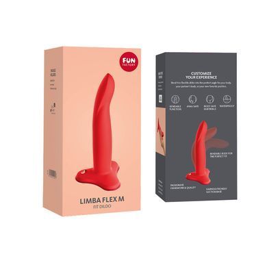 Фалоімітатор Fun Factory LIMBA FLEX M, кораловий, гнучкий, з ефектом пам&rsquo;яті, підходить для точки G SX0995 фото
