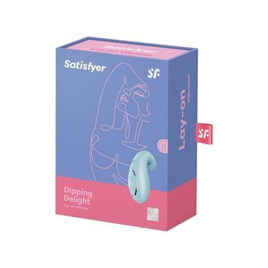 Вібратор Satisfyer Dipping Delight Light Blue, 2 мотори, гнучкий кінчик SO6991 фото