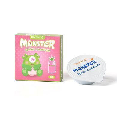 Насадка на член Recare Green Monster Spike Condom (презерватив с рядом шариков и усиками на кончике) SX3353 фото