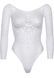 Боди Leg Avenue Snap crotch thong back teddy White M/L SO9134 фото 3