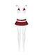 Эротический костюм школьницы с мини-юбкой Obsessive Schooly 5pcs costume S/M, бело-красный, топ, юбк SO7304 фото 5