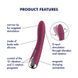 Вибратор точки G с вращением Satisfyer Spinning Vibe 1 Red, 2 мотора SX0558 фото 6