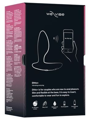 Анальна смарт-вібропробка We-Vibe Ditto+ Satin Black з пультом ДК SX2147 фото