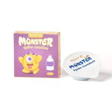 Насадка на член Recare Yellow Monster Spike Condom (презерватив с рядами пупырышков и шипов) SX3354 фото