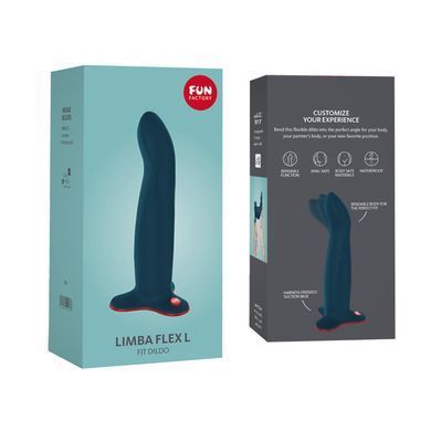 Фаллоимитатор Fun Factory LIMBA FLEX L, цвет морской волны, гибкий, с эффектом памяти, подходит для точки G SX0996 фото