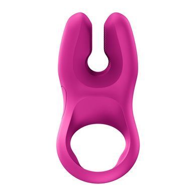 Эрекционное виброкольцо с двойной стимуляцией клитора Fun Factory NŌS PRO Magenta, 2 мотора SX3701 фото