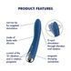 Вібратор точки G з обертанням Satisfyer Spinning Vibe 1 Blue, 2 мотори SX0559 фото 6