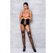 Пояс-корсет з екошкіри Passion CELINE SET S/M, black, шнурівка, знімні пажі для панчіх, стрінги SO6410 фото 3