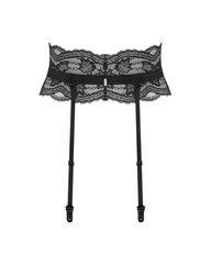 Пояс для панчіх Obsessive Nutris garter belt, XS/S, мереживний, з довгими пажами SX1172 фото