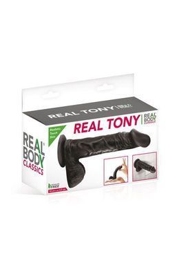 Фаллоимитатор Real Body - Real Tony Black, TPE, диаметр 3,5см SO3721 фото