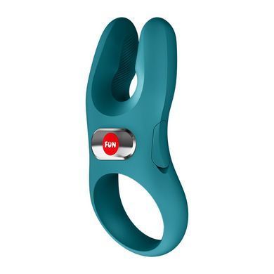 Эрекционное виброкольцо с двойной стимуляцией клитора Fun Factory NŌS PRO Bottle Green, 2 мотора SX3702 фото