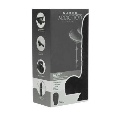 Вібро-фалоімітатор з ротацією та пульсацією Naked Addiction 8.6&Prime; Noir, з пультом ДК SO8907 фото