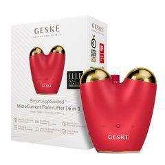 Мікрострумовий підтягувач обличчя GESKE MicroCurrent Face-Lifter 6в1 red