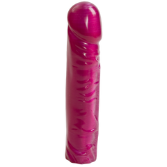 Фалоімітатор Doc Johnson Radiant Gems 8 Inch Fuchsia, діаметр 4,3 см, антибактеріальний ПВХ SO1982 фото