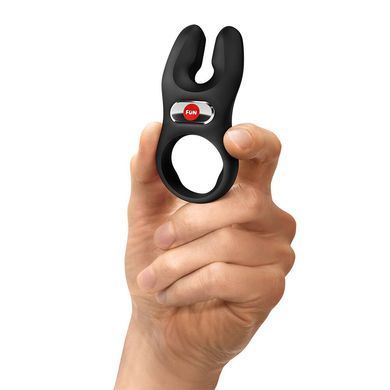 Эрекционное виброкольцо с двойной стимуляцией клитора Fun Factory NŌS PRO Black, 2 мотора SX3703 фото